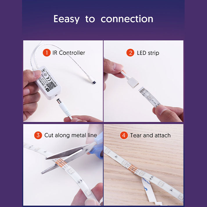 RGB color Smart Music LED Strip Light 5m