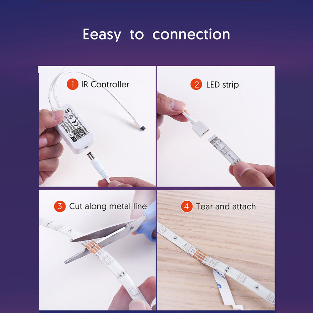 RGB color Smart Music LED Strip Light 10m