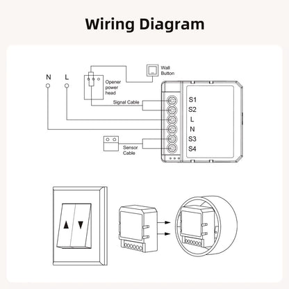 WIFI RF SMART GARAGE DOOR SWITCH MODULE