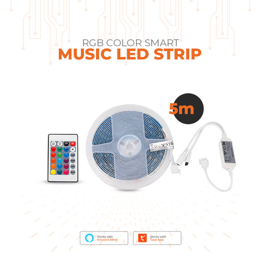 RGB color Smart Music LED Strip Light 5m
