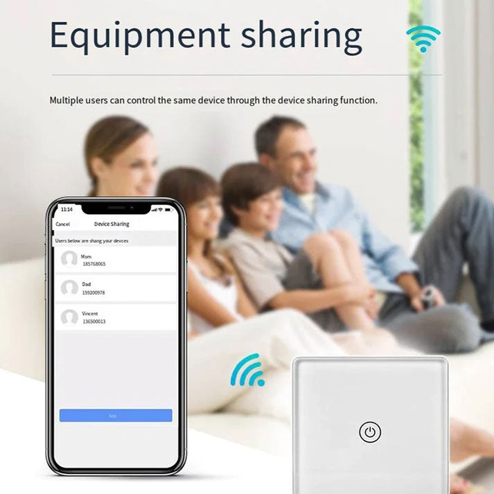 1/2/3 Gang Tuya Smart life WiFi Wall Touch Switch Panel Light