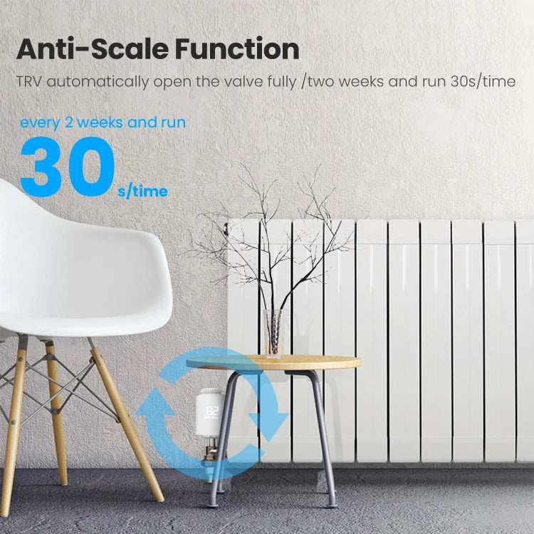 Zigbee Smart TRV Programmable Smart Thermostat Radiator Valve Temperature Controller Work with Alexa Google Home Alice