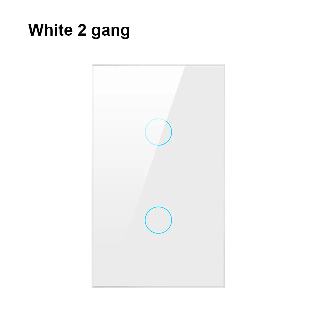 Zigbee Glass Touch Screen Smart Wall Light Switch Work With Alexa Google Home Tuya