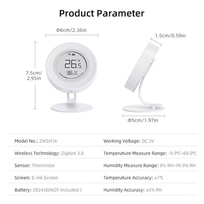 ZIGBEE SMART HUMIDITY & TEMPERATURE SENSOR
