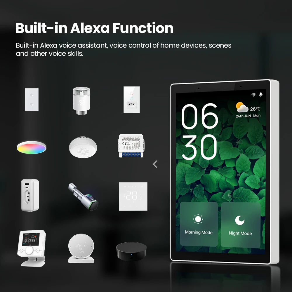 7 Inch Central Control Panel Multi-Function Ble Music Wall Touch Screen Zigbee Hub Gateway