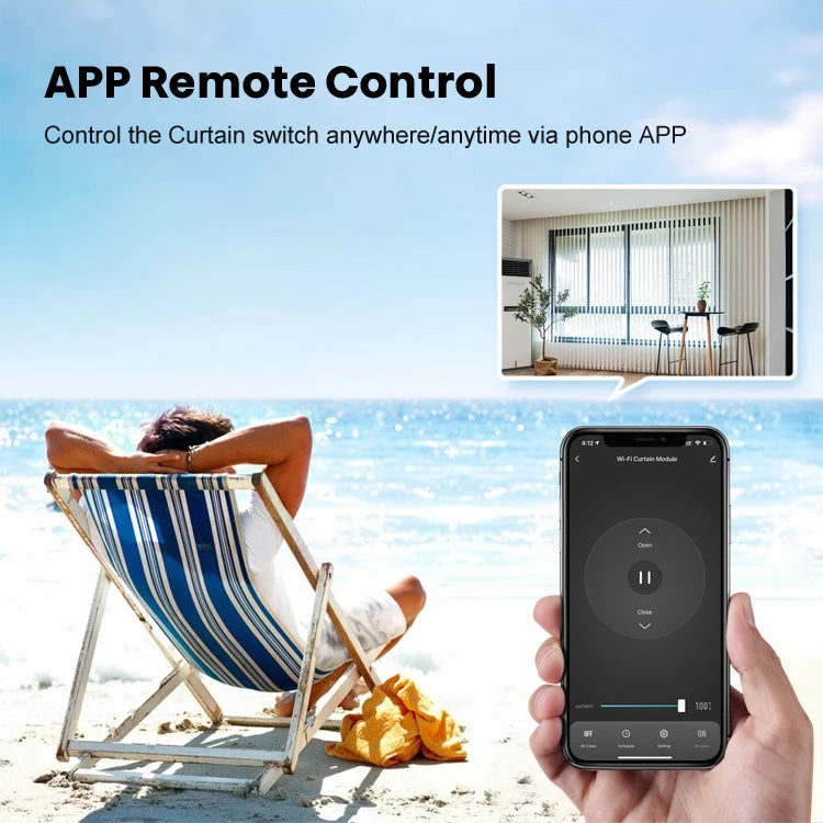 AVATTO Tuya smart life 240V 3A 1/2Gang smart wifi curtain switch module, Smart Home Automation Module APP control smart curtain breaker