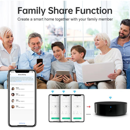 Wifi IR RF universal remote control smart wifi universal infrared RF433 RF315 APP Alexa Voice Control