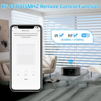 Wifi IR RF universal remote control smart wifi universal infrared RF433 RF315 APP Alexa Voice Control