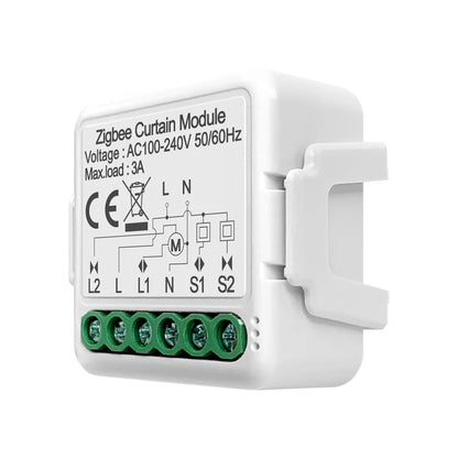 Tuya Zigbee 3.0 Smart Home Wireless Mini Curtain Switch Relay Module for Roller Blind Shutter Curtain Motors