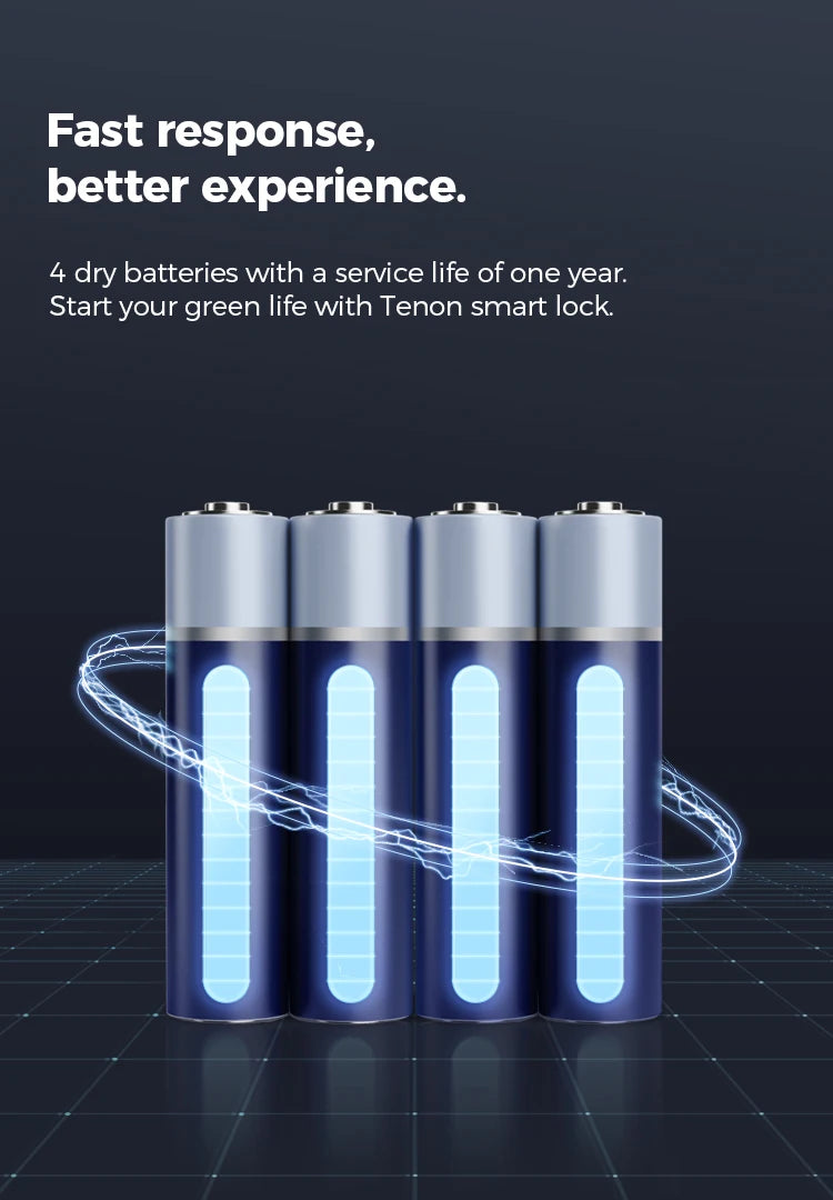 Tenon K6 Tuya Waterproof Electronic Smart Door Lock Digital Intelligent Card Biometric Fingerprint Door Handle Lock