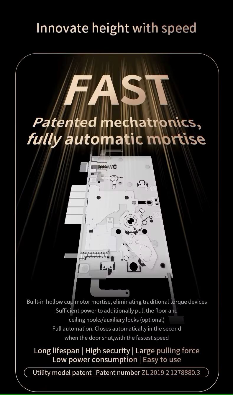 TENON A9 PRO 3D Face Recognition Palm Vein Fingerprint Digital Intelligent Smart Lock