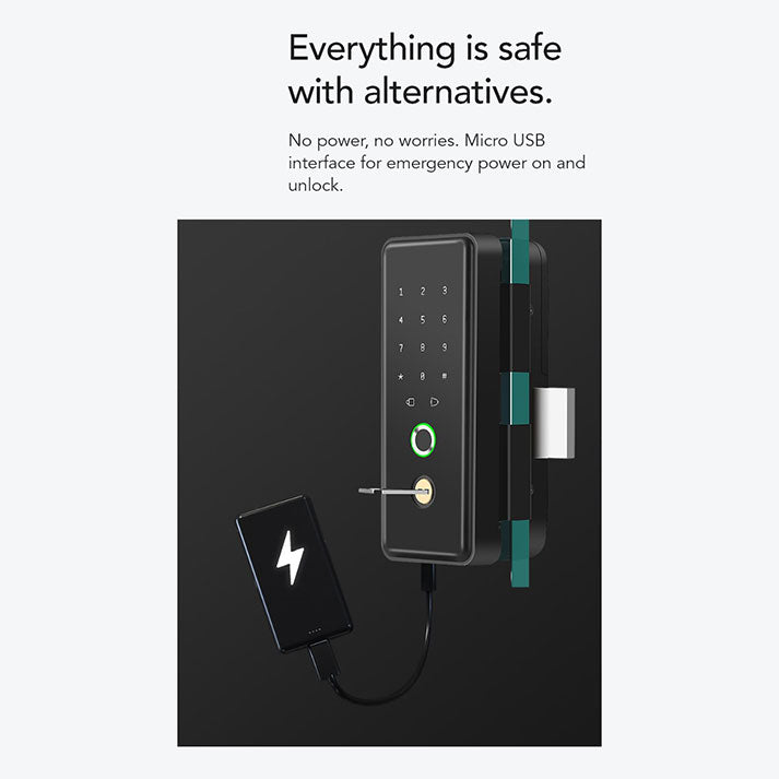 K5 Tenon Smart Glass Door Lock