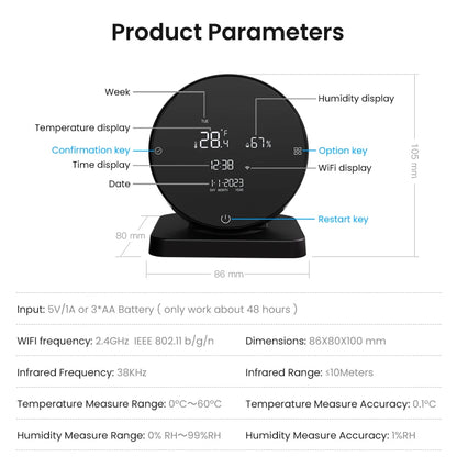 AVATTO Tuya Wireless Temperature Humidity Sensor