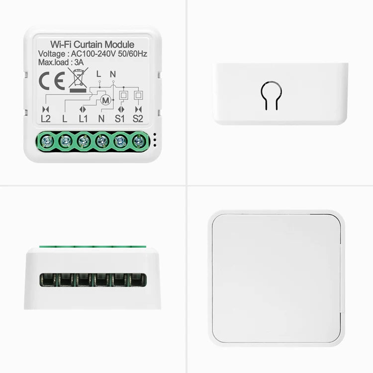 AVATTO Tuya smart life 240V 3A 1/2Gang smart wifi curtain switch module, Smart Home Automation Module APP control smart curtain breaker