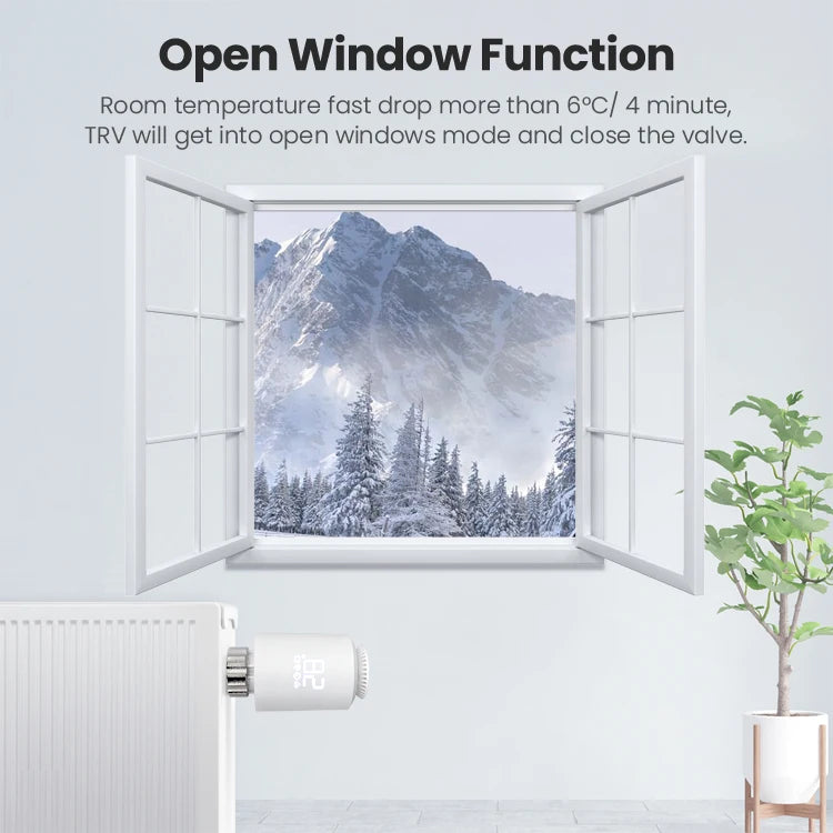 Zigbee Smart TRV Programmable Smart Thermostat Radiator Valve Temperature Controller Work with Alexa Google Home Alice