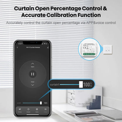 AVATTO Tuya smart life 240V 3A 1/2Gang smart wifi curtain switch module, Smart Home Automation Module APP control smart curtain breaker