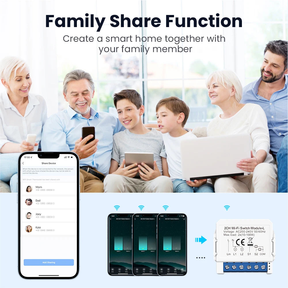 WiFi Smart Switch Module No Neutral