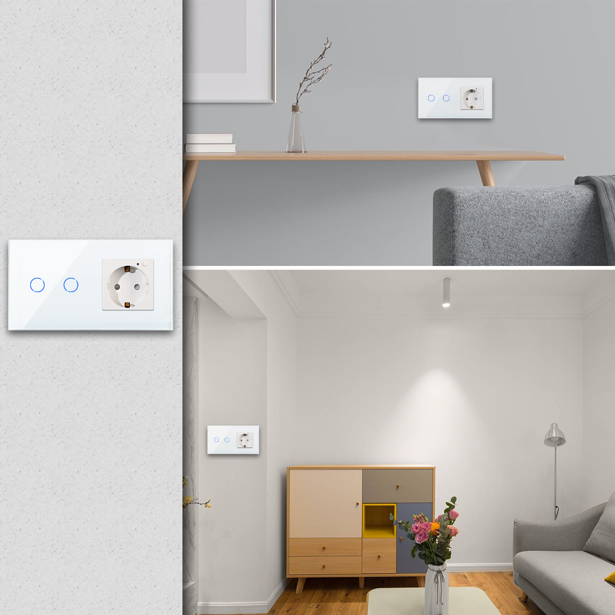 Zigbee/Wifi Socket with Light Switch