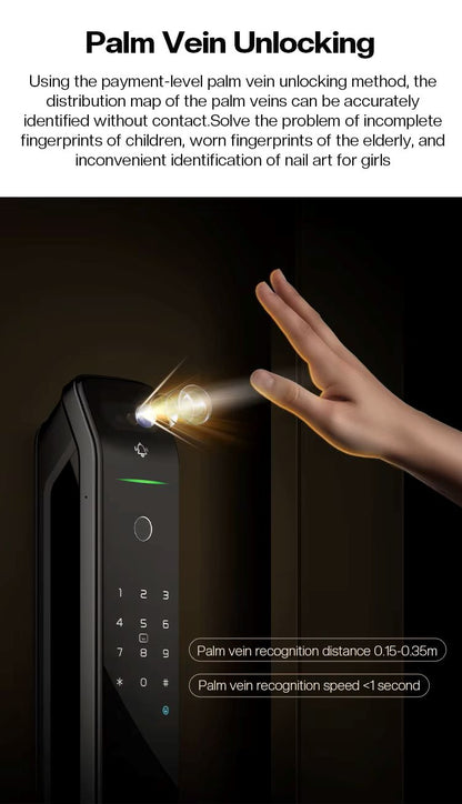 TENON A6 PRO Face lD/Palm Vein/Fingerprint/Password/Card/Mechanical Key/App