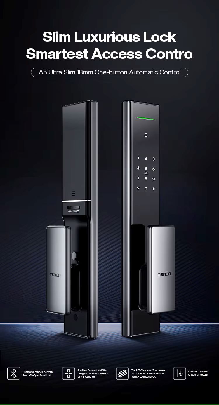 TENON A5 Ultra Slim One-Button Automatic Control Smart Door Lock