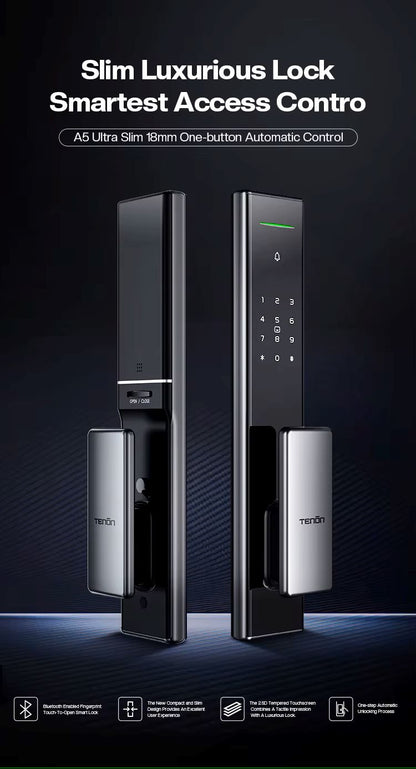 TENON A5 Ultra Slim One-Button Automatic Control Smart Door Lock