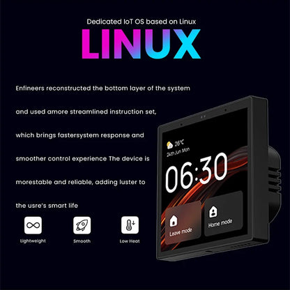 AVATTO TE6 Smart Touch Screen Center Control Panel Built In Alexa Tuya Wifi