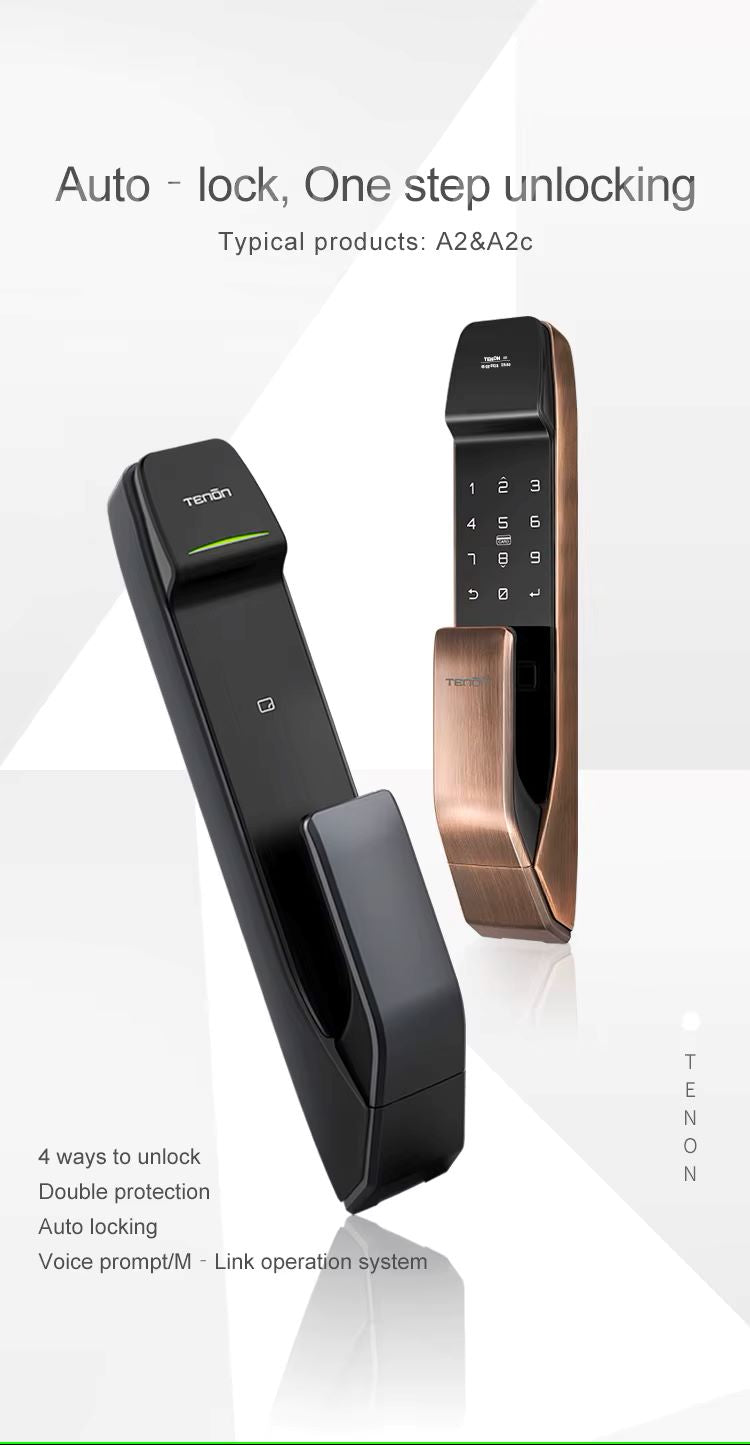 TENON A2 Push-Pull Automatic Biometric Fingerprint Door Lock