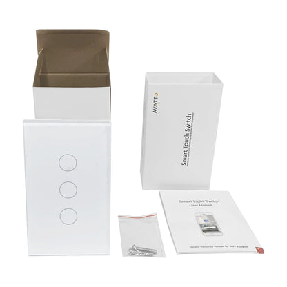 Zigbee Glass Touch Screen Smart Wall Light Switch Work With Alexa Google Home Tuya