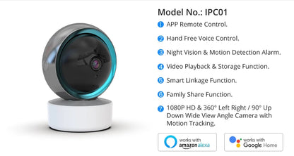 2mp Infrared Night Vision Two Way Audio Tuya Smart Home Wifi Camera