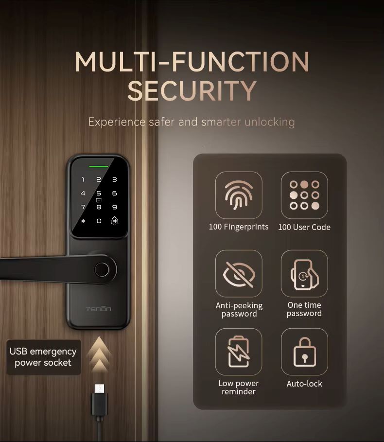 TENON K8 Mini Smart Door Handle Lock