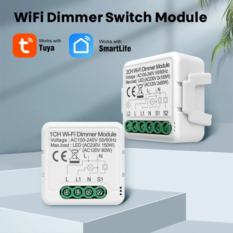 Wifi Dimmer Switch Module 2 Way Control Work With APP Alexa,Google Home