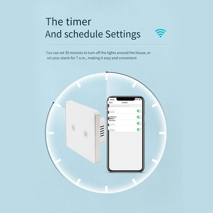 1/2/3 Gang Tuya Smart life WiFi Wall Touch Switch Panel Light