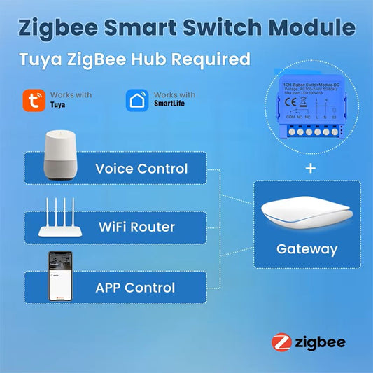 Zigbee/WIFI Smart DIY Switch Module DC tuya smartlife