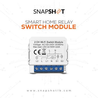 Tuya Wifi Smart Home Relay Switch Module Work with APP Alexa,Google Home Voice Control